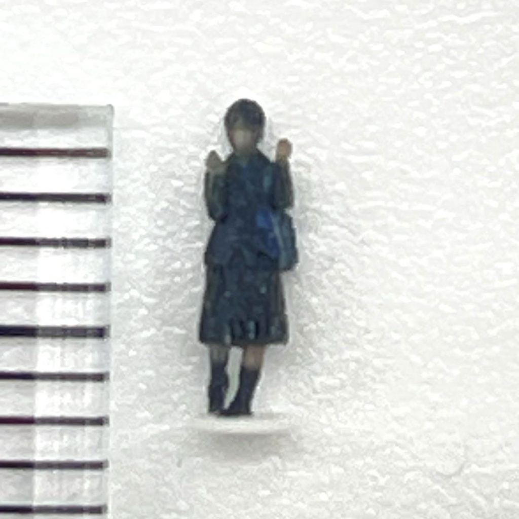 Zゲージ 1/220 JKNJ 女子高生 フィギュア リアルフィギュア 鉄道模型 ジオラマ 完成品 ミニチュア ミニチュアイメージ 3D人物