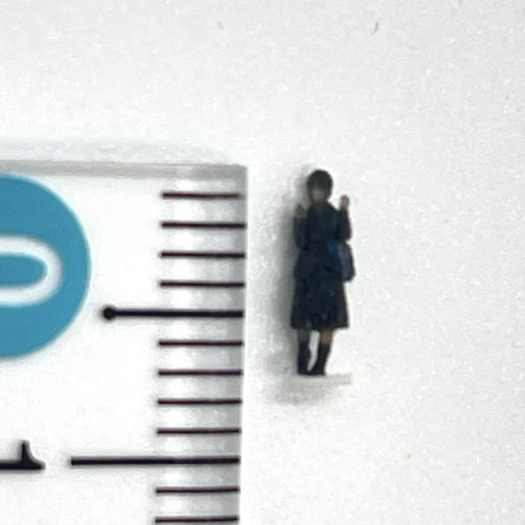 Zゲージ 1/220 JKNJ 女子高生 フィギュア リアルフィギュア 鉄道模型 ジオラマ 完成品 ミニチュア ミニチュアイメージ 3D人物