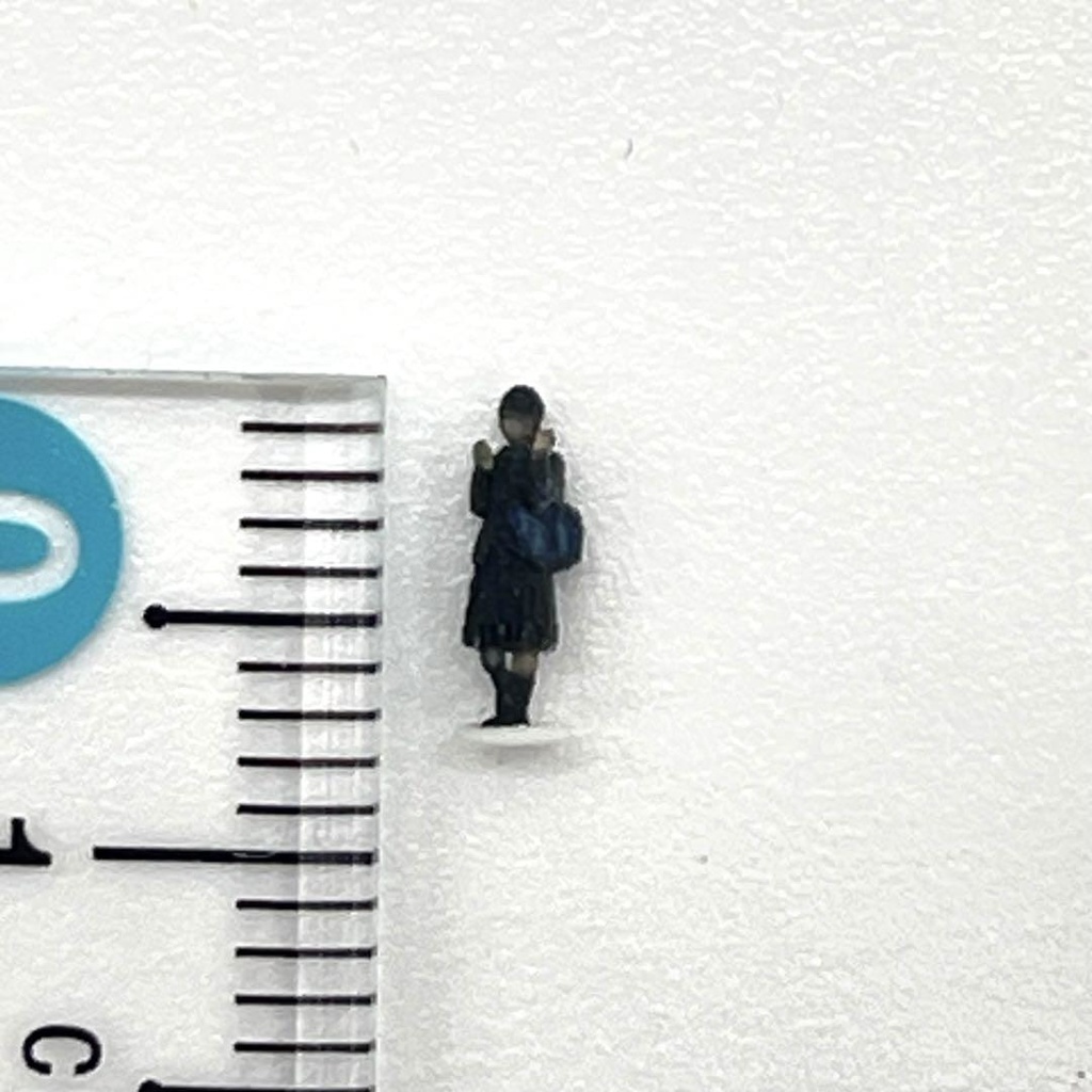 Zゲージ 1/220 JKNJ 女子高生 フィギュア リアルフィギュア 鉄道模型 ジオラマ 完成品 ミニチュア ミニチュアイメージ 3D人物