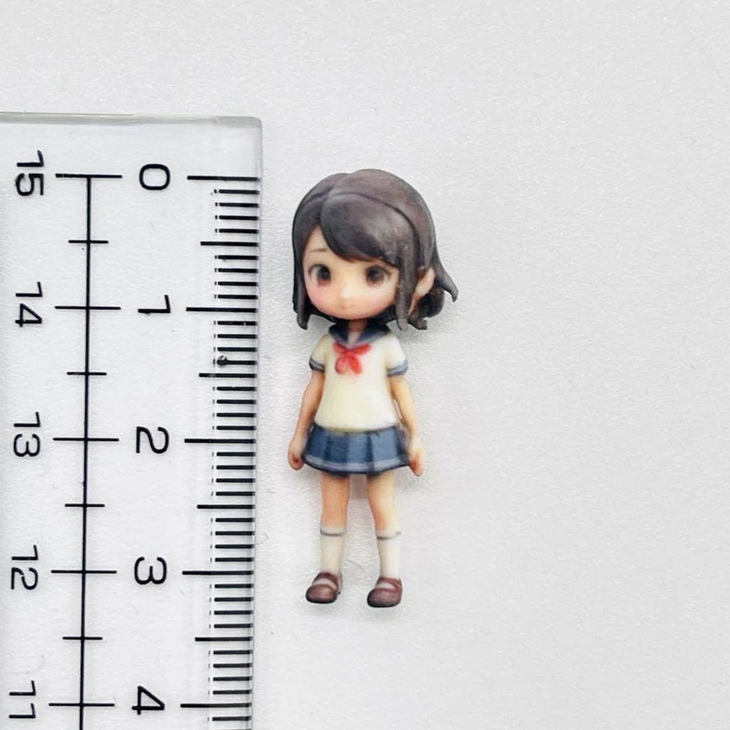 1/43 3DA-JK-001 フィギュア リアルフィギュア 完成品 女子高生 JK ミニカーに ジオラマに 3D人物