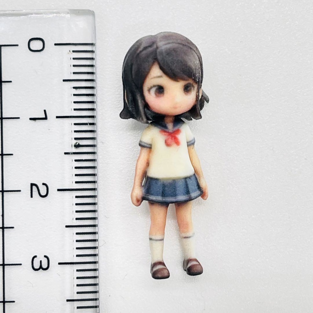 1/43 3DA-JK-001 フィギュア リアルフィギュア 完成品 女子高生 JK ミニカーに ジオラマに 3D人物