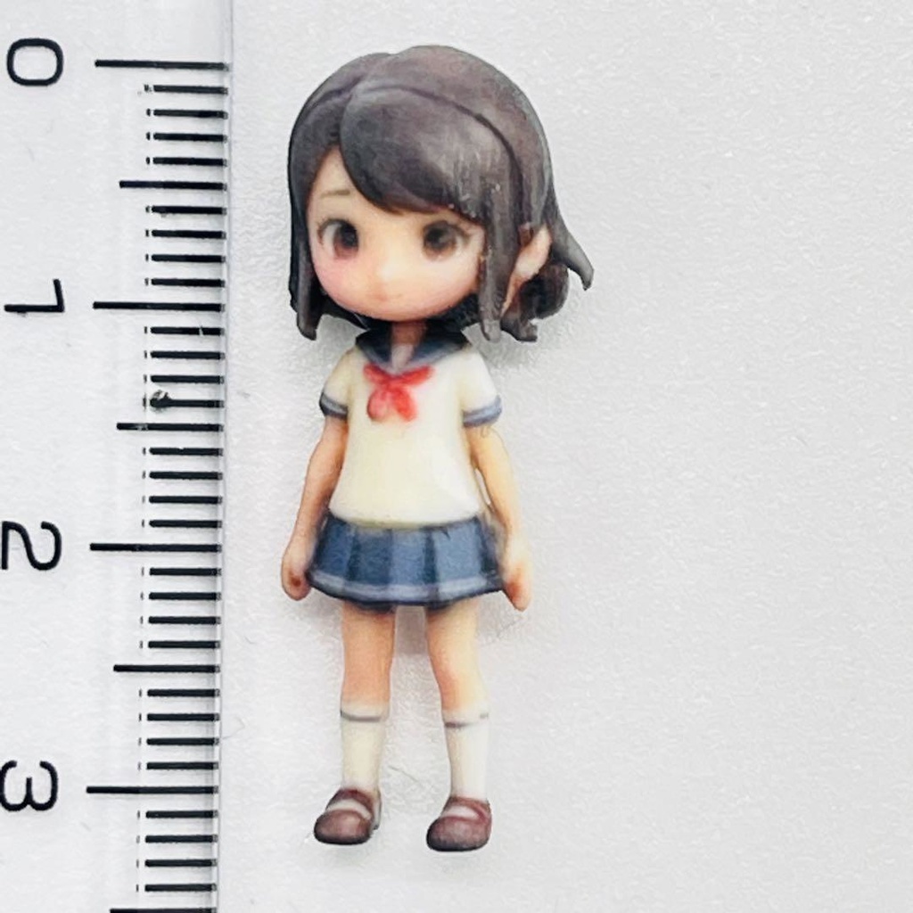1/43 3DA-JK-001 フィギュア リアルフィギュア 完成品 女子高生 JK ミニカーに ジオラマに 3D人物
