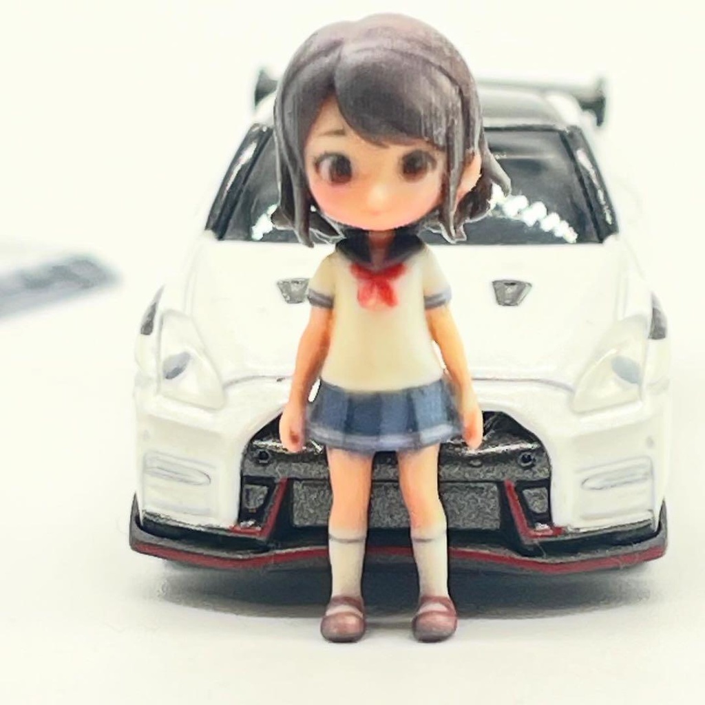 1/43 3DA-JK-001 フィギュア リアルフィギュア 完成品 女子高生 JK ミニカーに ジオラマに 3D人物