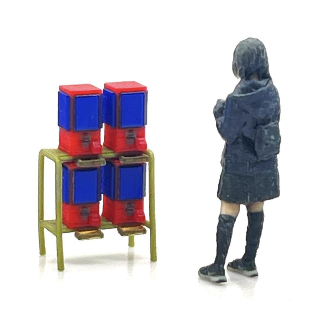 1/64 ミニチュア 昭和レトロ ガチャガチャマシン フィギュアに ミニカーに ジオラマに ミニチュアイメージ 3Dプリンター