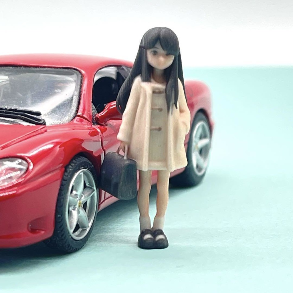 1/43 3DA-JK-003 女子高生 フィギュア リアルフィギュア ミニカーに ジオラマに ミニチュアイメージ 3Dフィギュア
