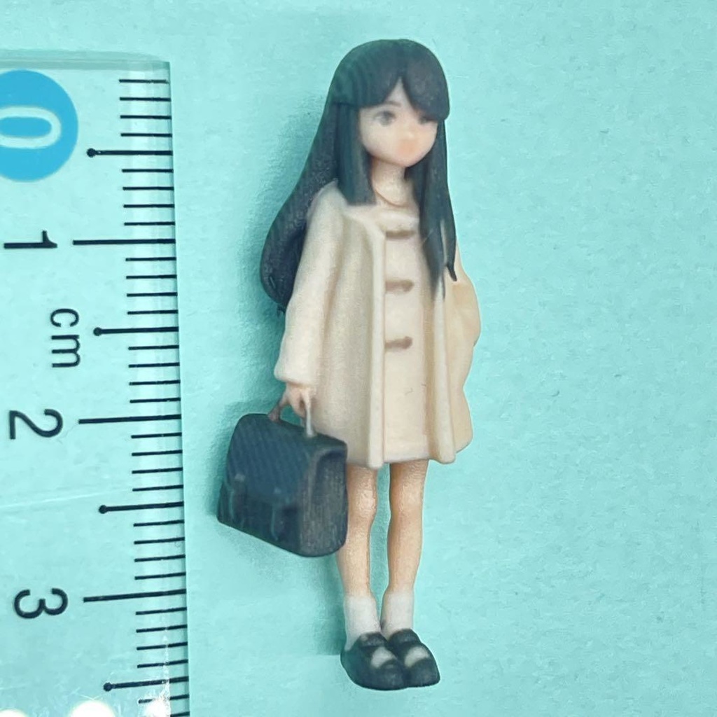 1/43 3DA-JK-003 女子高生 フィギュア リアルフィギュア ミニカーに ジオラマに ミニチュアイメージ 3Dフィギュア