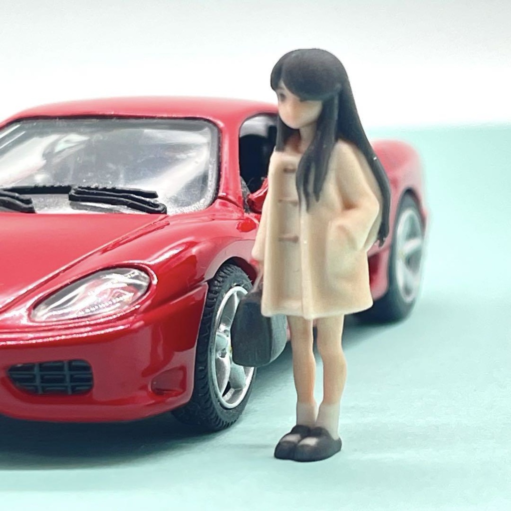1/43 3DA-JK-003 女子高生 フィギュア リアルフィギュア ミニカーに ジオラマに ミニチュアイメージ 3Dフィギュア