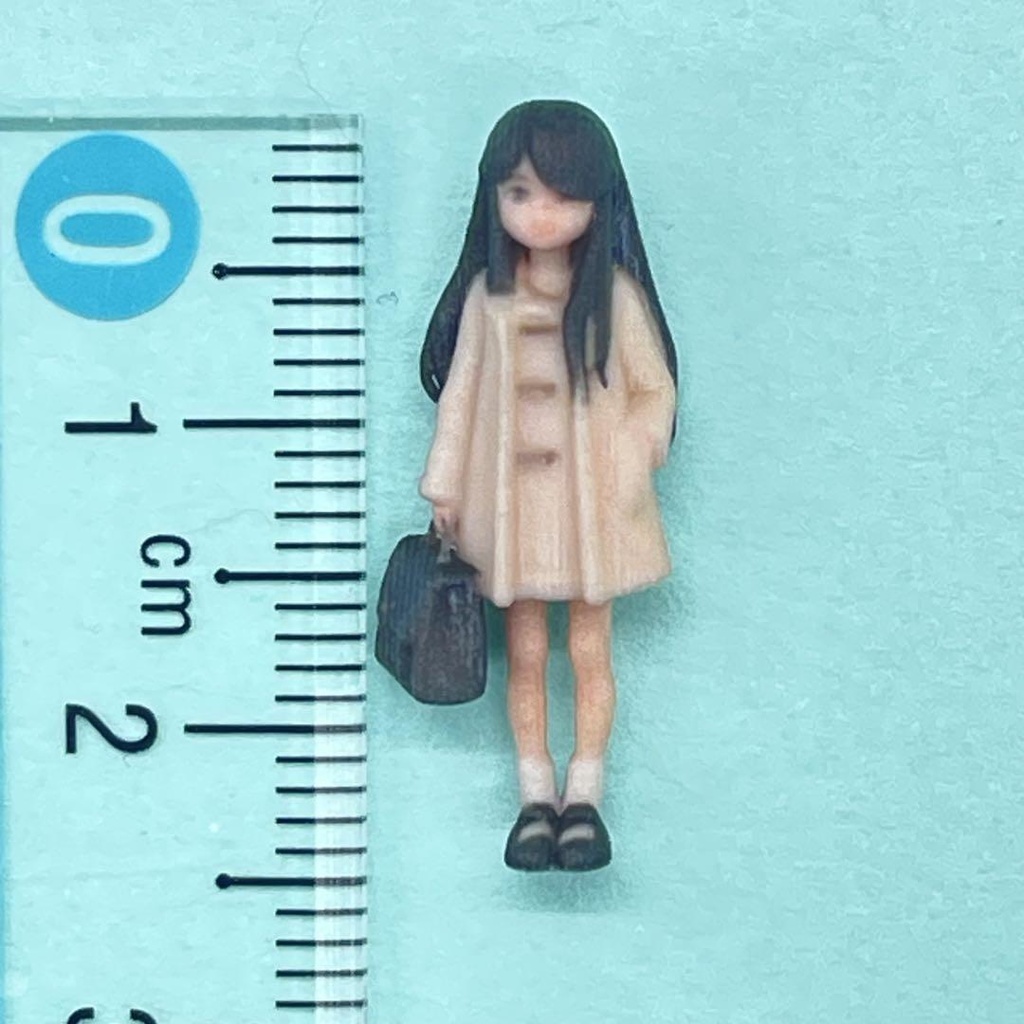 1/64 3DA-JK-003-64 フィギュア リアルフィギュア 女子高生 完成品 ミニカーに ジオラマに ミニチュアイメージ