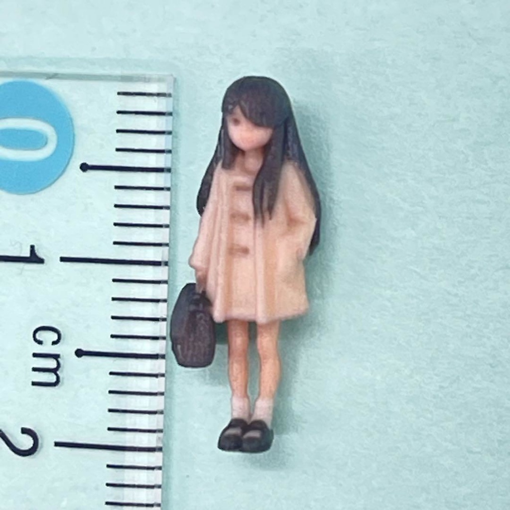 HOゲージ 1/80 3DA-JK-003-80 フィギュア リアルフィギュア 完成品 ミニチュアイメージ ジオラマ レイアウト 鉄道模型 女子高生 3D人物