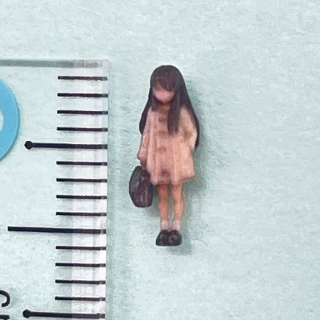 Nゲージ 1/150 3DA-JK-003-150 フィギュア リアルフィギュア 女子高生 完成品 鉄道模型 ジオラマ レイアウト 3Dフィギュア