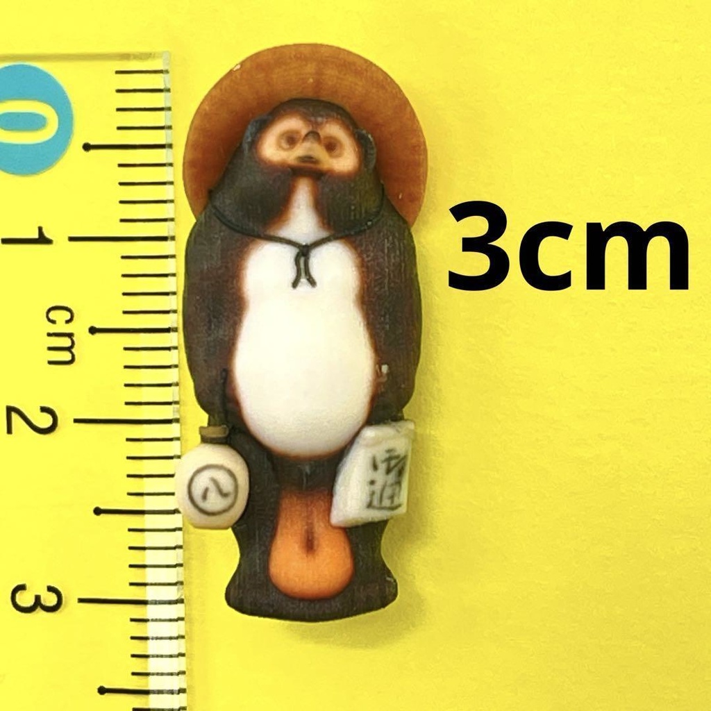 ミニチュア　たぬき　３ｃｍ　フィギュア　ジオラマに　1/64などに　３Ｄ