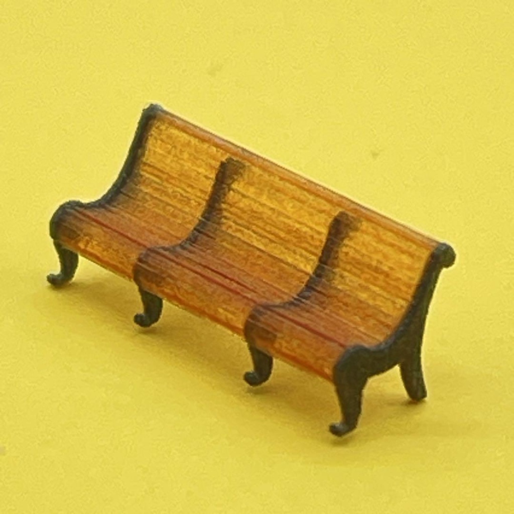 Nゲージ 1/150 ベンチ ミニチュア フィギュアに 鉄道模型 ジオラマ レイアウト ミニチュアイメージ