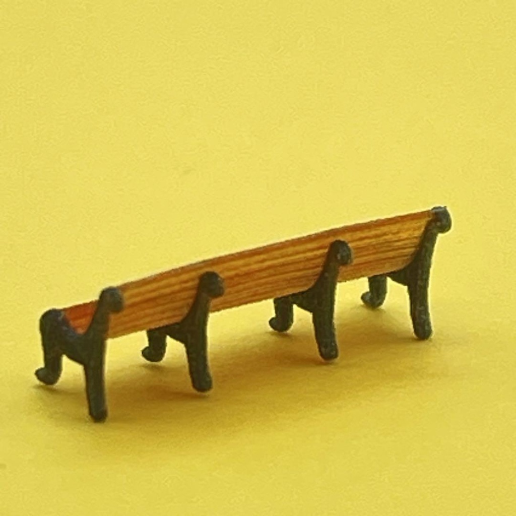Nゲージ 1/150 ベンチ ミニチュア フィギュアに 鉄道模型 ジオラマ レイアウト ミニチュアイメージ