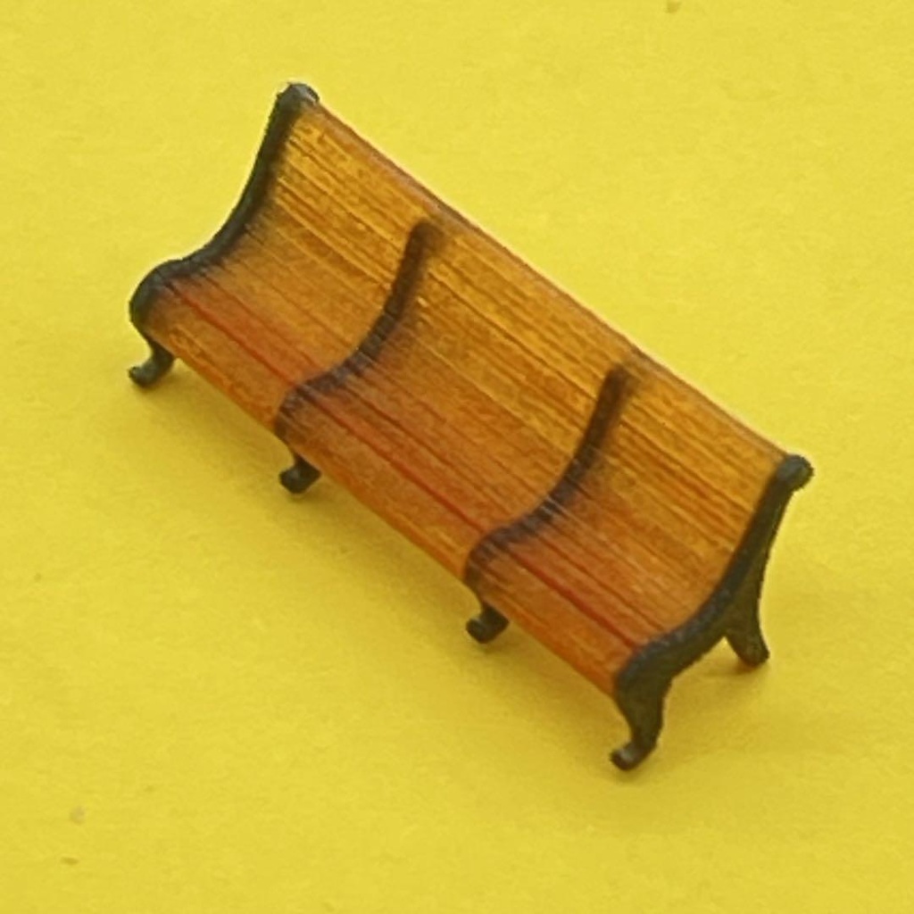 Nゲージ 1/150 ベンチ ミニチュア フィギュアに 鉄道模型 ジオラマ レイアウト ミニチュアイメージ