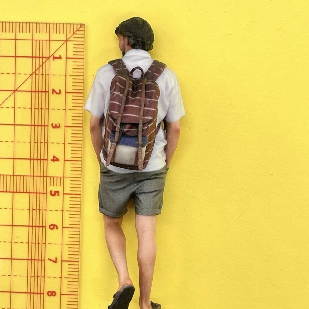 1/20 NU-1745 ヌミック フィギュア 男性 リュック 3D 完成品 リアルフィギュア ミニチュアイメージ ミニカーに ジオラマに