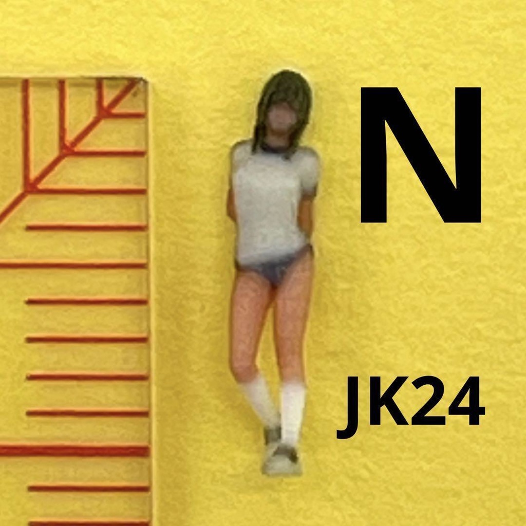 Nゲージ 1/150 JK24 女子高生 体操服姿 フィギュア リアルフィギュア 完成品 鉄道模型 ジオラマ レイアウトに ミニチュア