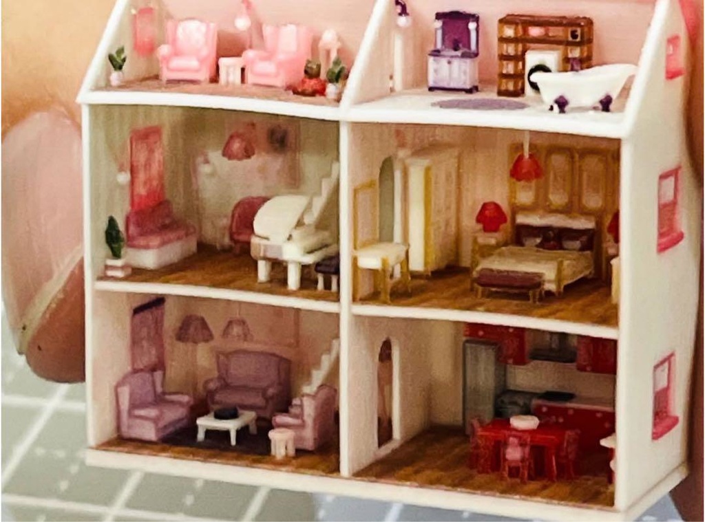 ミニチュア ドールハウス ミニミニドールハウス 完成品 ミニチュアイメージ 3D ジオラマ 住宅模型 建築模型 リカちゃんに ブライスに シルバニアに