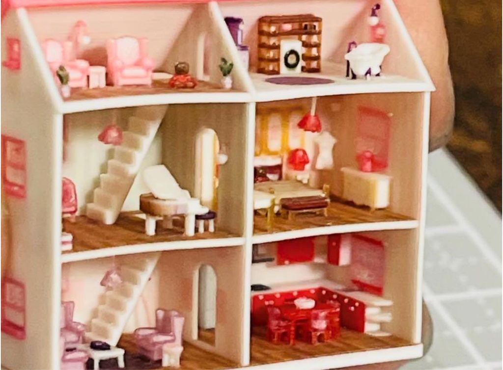ミニチュア ドールハウス ミニミニドールハウス 完成品 ミニチュアイメージ 3D ジオラマ 住宅模型 建築模型 リカちゃんに ブライスに シルバニアに