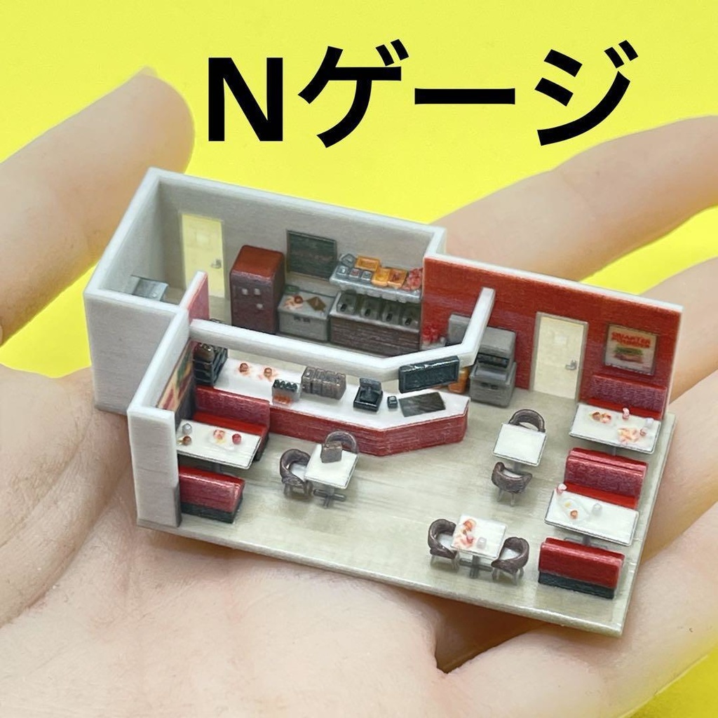 Nゲージ　ダイナー　ジオラマ　住宅模型　鉄道模型 ミニチュアイメージ　ドールハウス　建築模型　ジオラマ　レイアウト