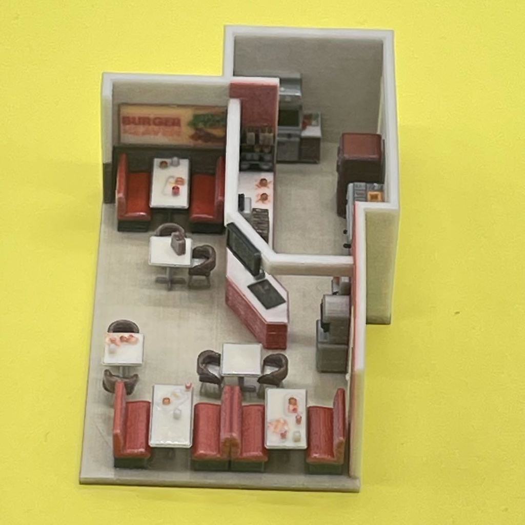 Nゲージ ダイナー ジオラマ 住宅模型 鉄道模型 ミニチュアイメージ ドールハウス 建築模型 ジオラマ レイアウト