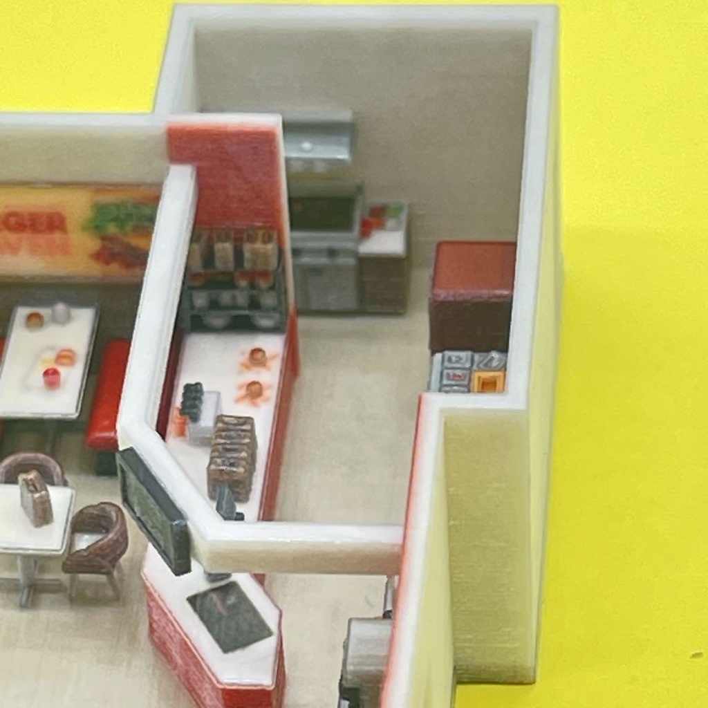 Nゲージ ダイナー ジオラマ 住宅模型 鉄道模型 ミニチュアイメージ ドールハウス 建築模型 ジオラマ レイアウト