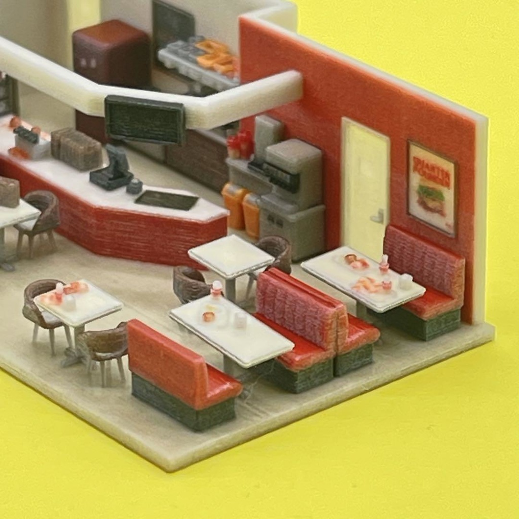 Nゲージ ダイナー ジオラマ 住宅模型 鉄道模型 ミニチュアイメージ ドールハウス 建築模型 ジオラマ レイアウト
