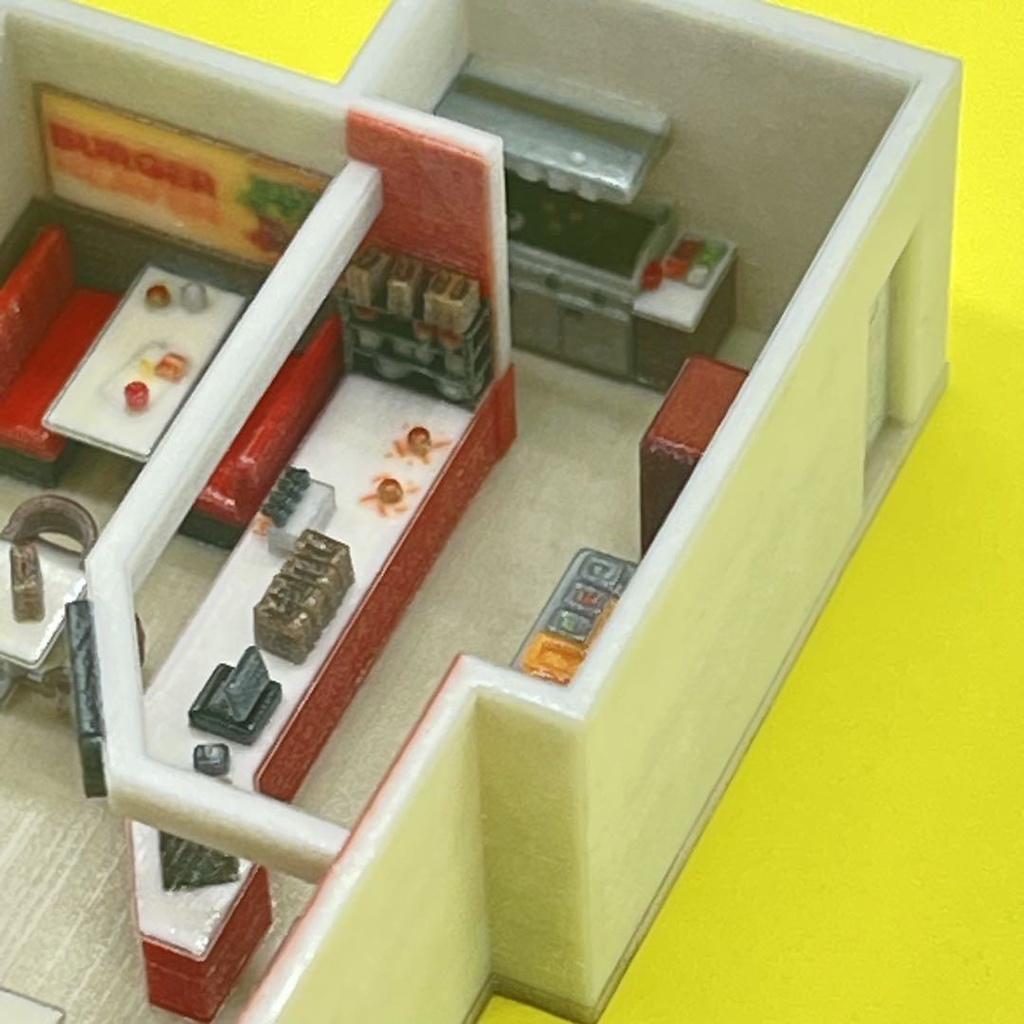 Nゲージ ダイナー ジオラマ 住宅模型 鉄道模型 ミニチュアイメージ ドールハウス 建築模型 ジオラマ レイアウト