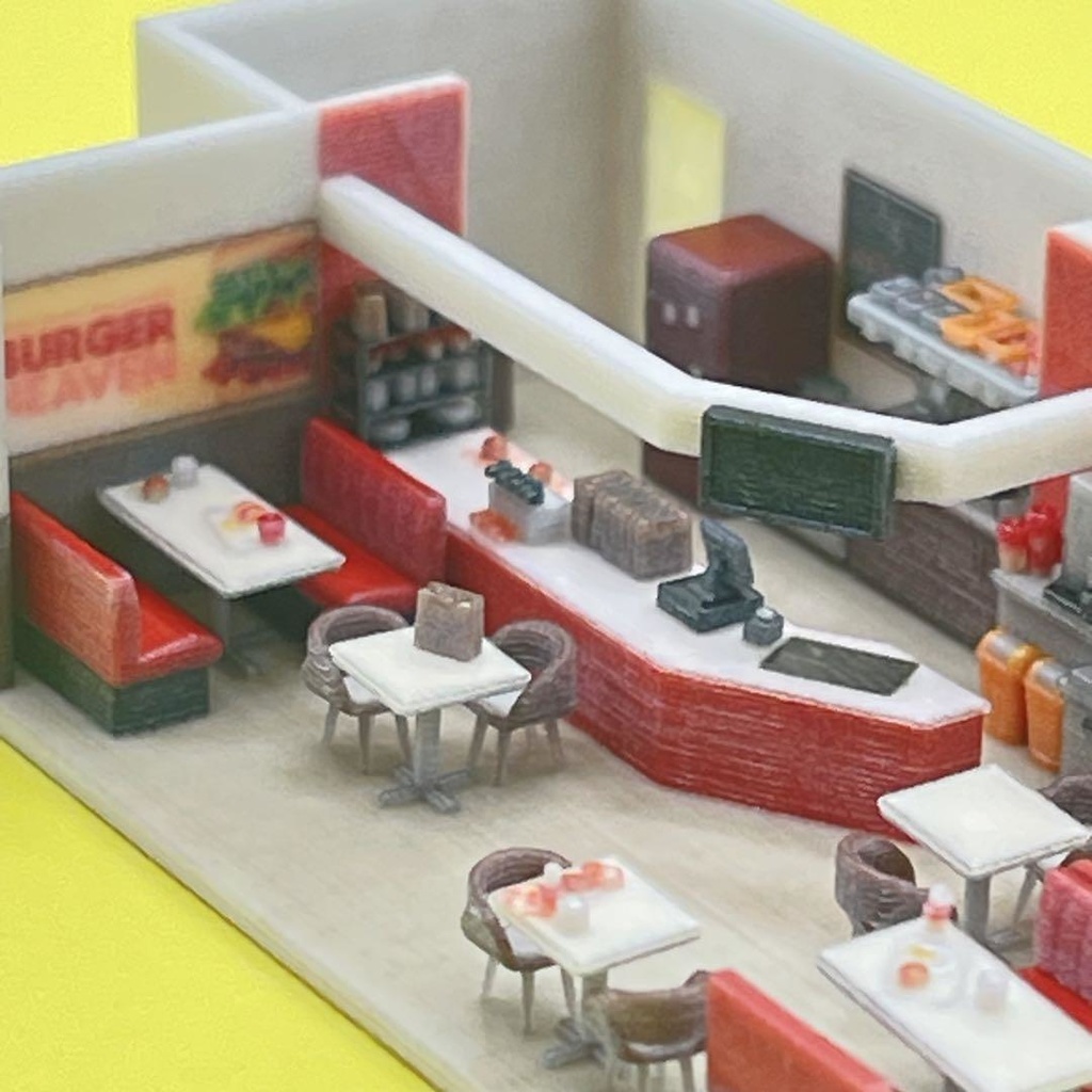 Nゲージ ダイナー ジオラマ 住宅模型 鉄道模型 ミニチュアイメージ ドールハウス 建築模型 ジオラマ レイアウト