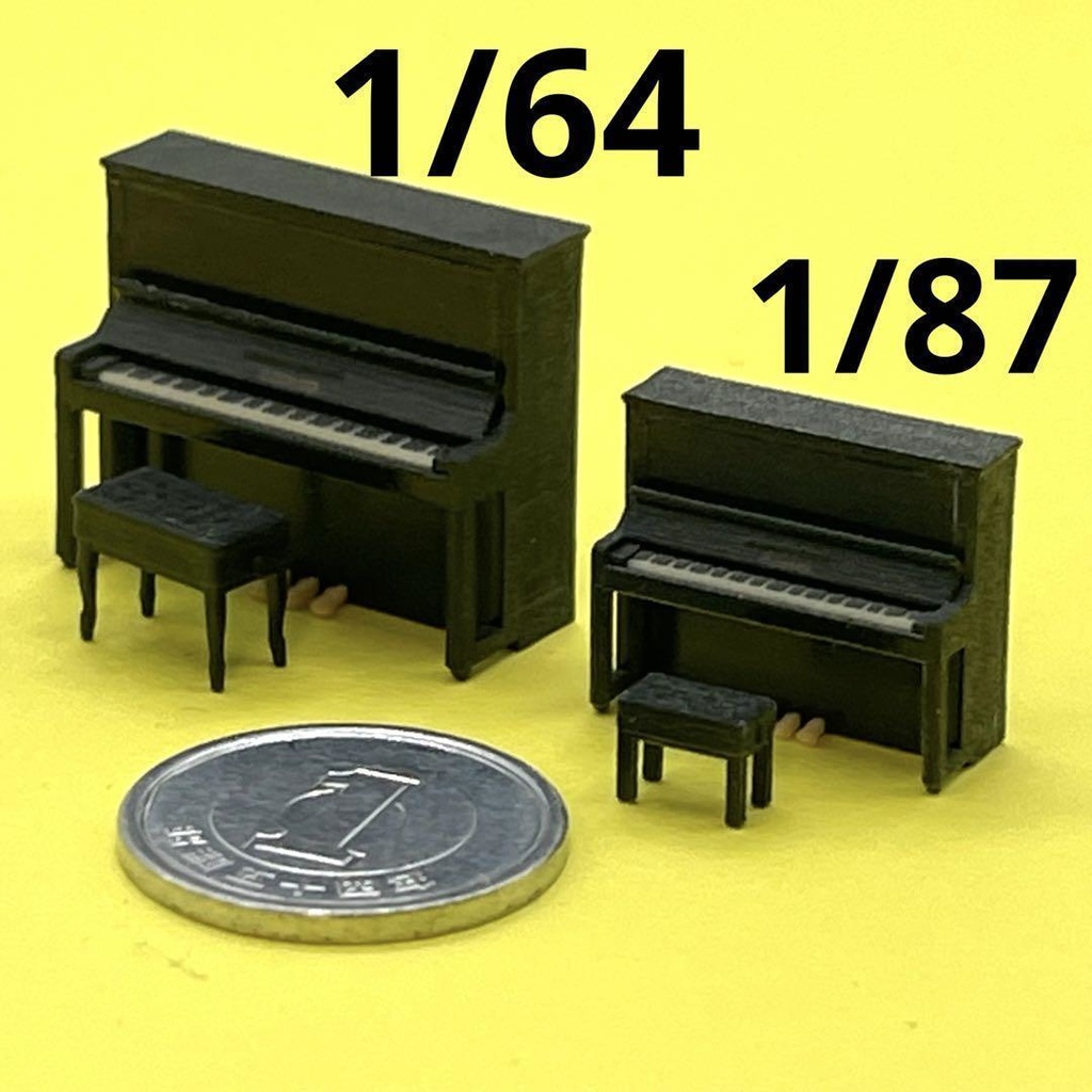 1/87 ピアノ 椅子付き 完成品 住宅模型 ジオラマ フィギュアに 建築模型 3Dプリンター ミニチュアイメージ ドールハウス アップライト