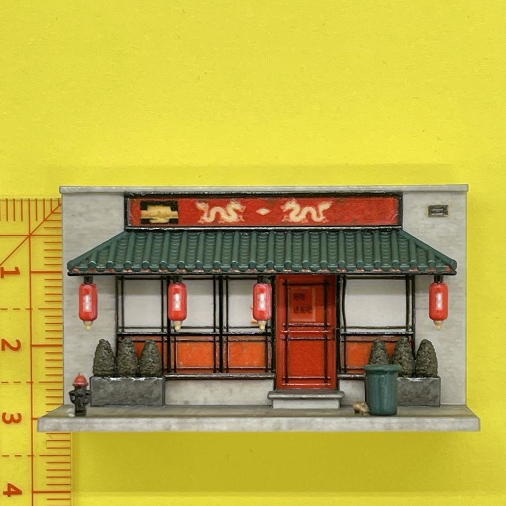 Nゲージ 1/150 中華料理店 ジオラマ レイアウト 住宅模型 ミニチュアイメージ 3D
