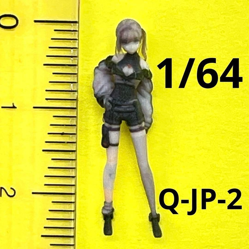 1/64 完成品　Q-JP-2　フィギュア　リアルフィギュア　ミニカーに　ジオラマに　トミカに　３D　Vチャット　ミニチュアイメージ