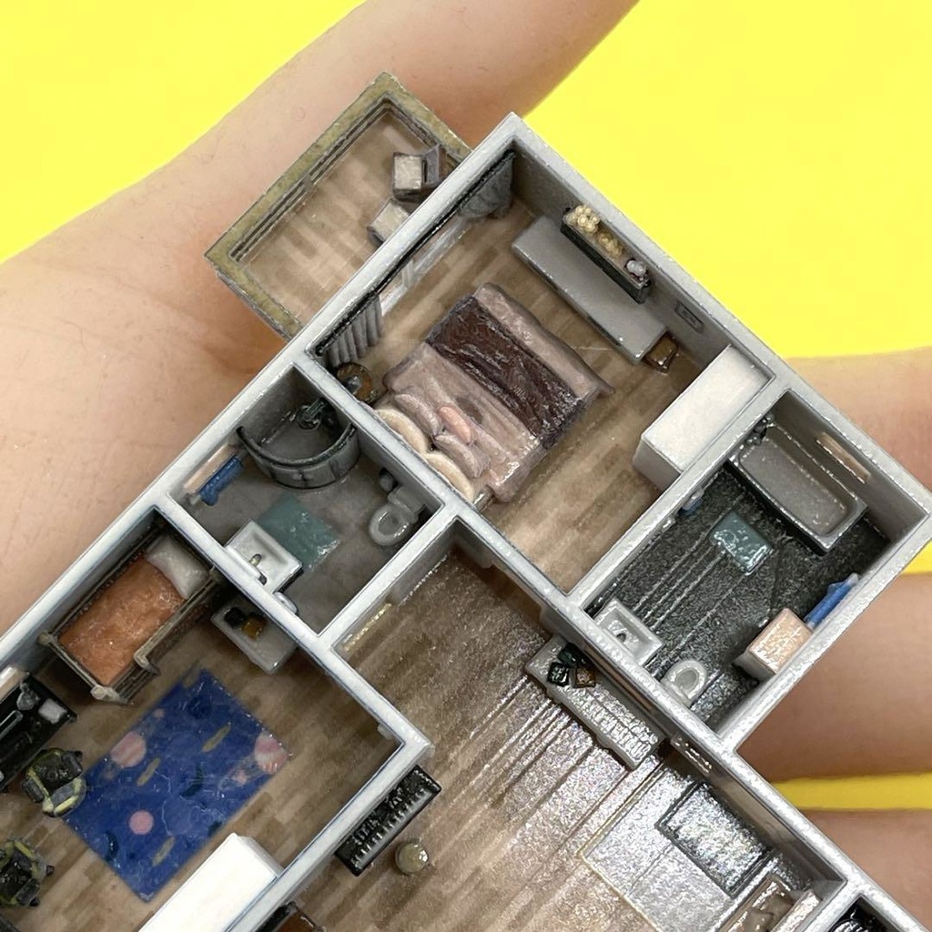 Nゲージ　住宅模型　マンション　住宅　家　ドールハウス　完成品　ミニチュア　ミニチュアイメージ