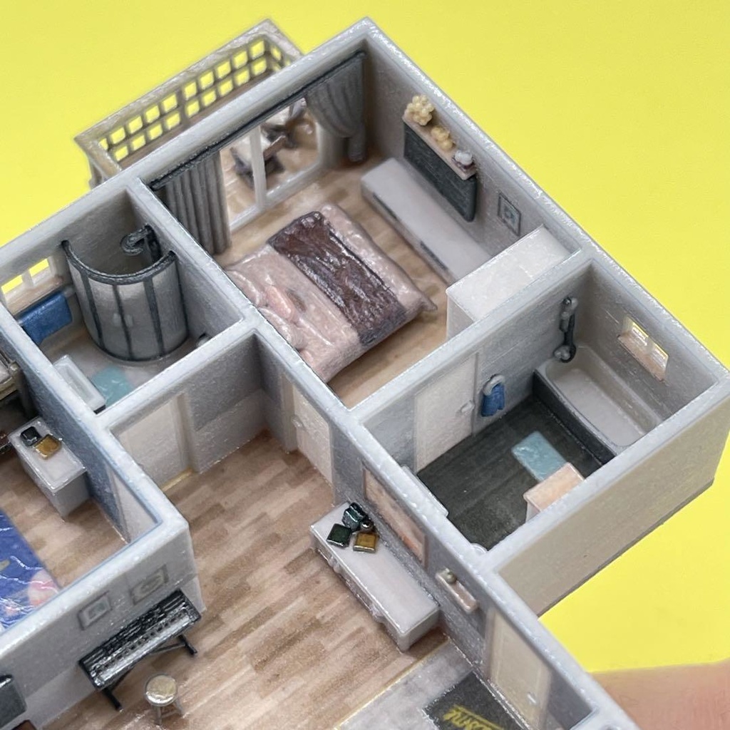Nゲージ　住宅模型　マンション　住宅　家　ドールハウス　完成品　ミニチュア　ミニチュアイメージ