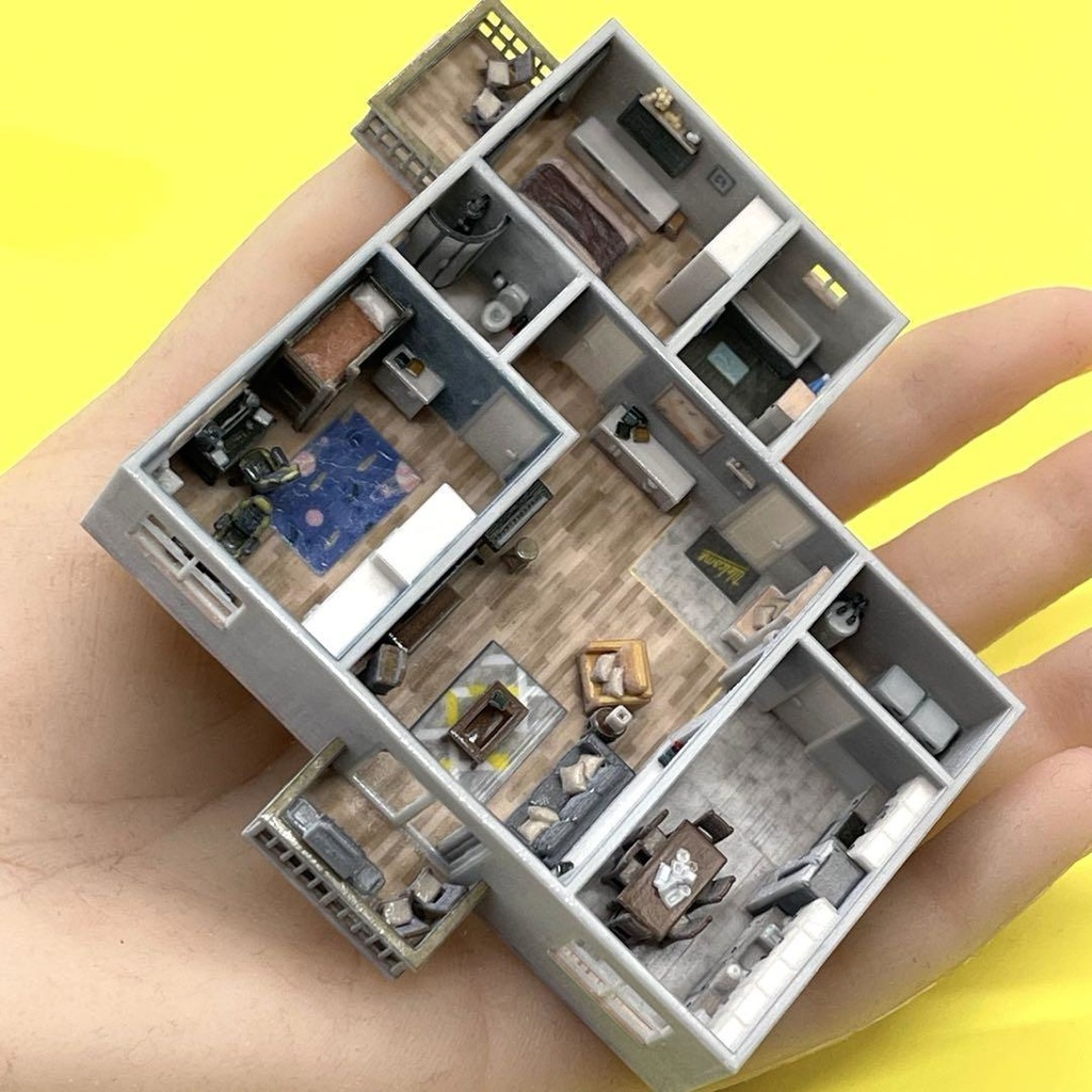 Nゲージ　住宅模型　マンション　住宅　家　ドールハウス　完成品　ミニチュア　ミニチュアイメージ