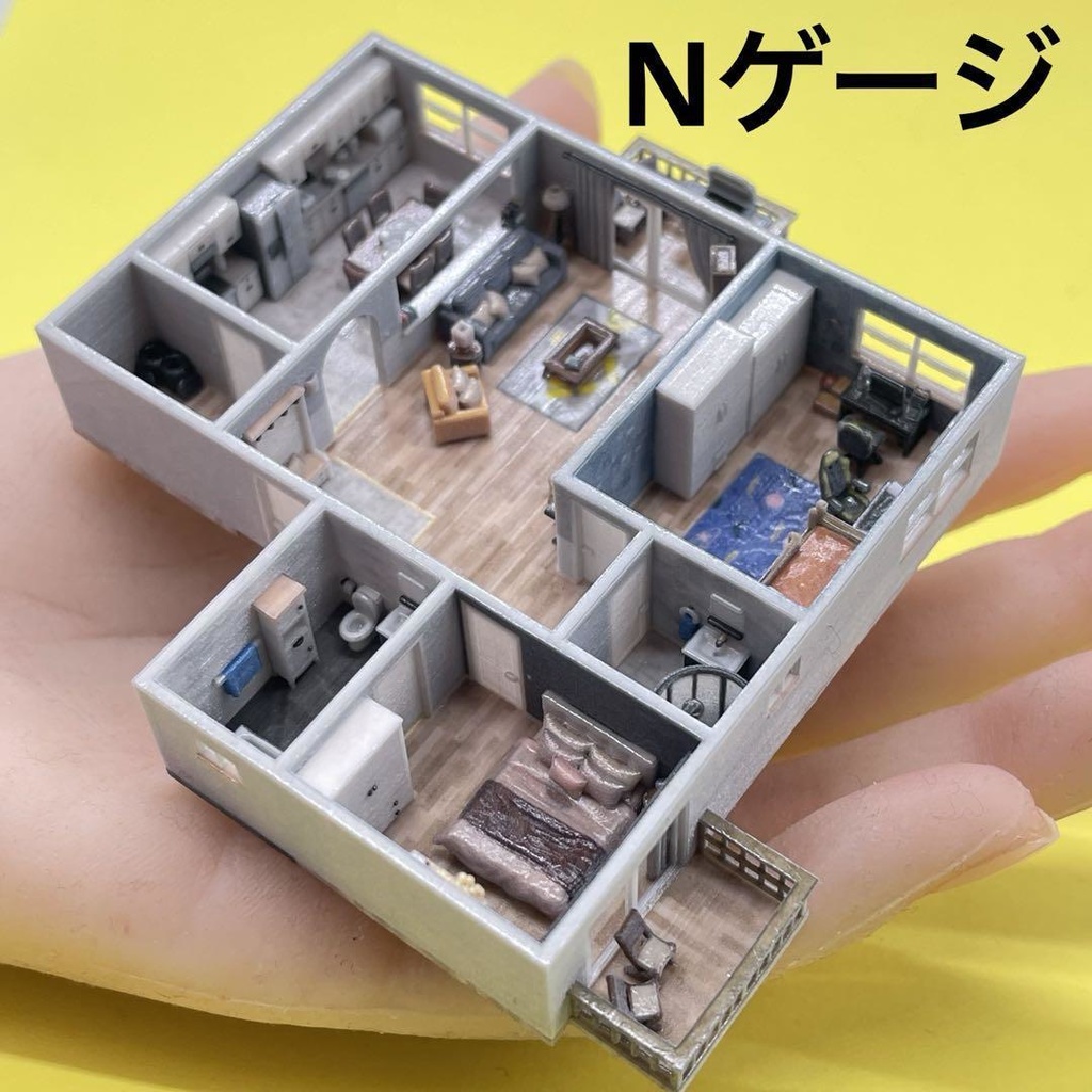 Nゲージ　住宅模型　マンション　住宅　家　ドールハウス　完成品　ミニチュア　ミニチュアイメージ