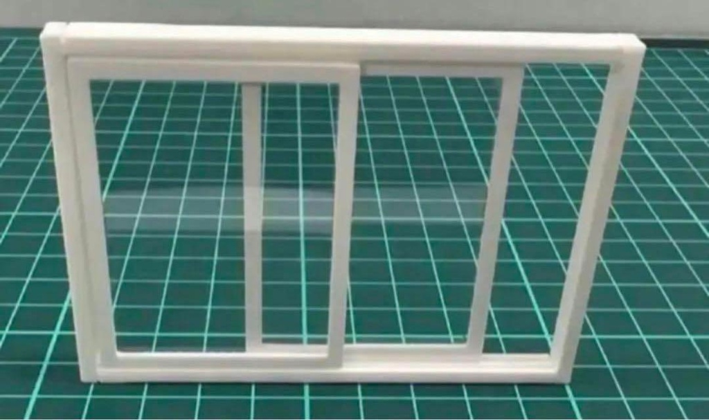 ミニチュア 窓 開閉 サッシ ドールハウスに 3D ミニチュアイメージ フィギュアに ジオラマに