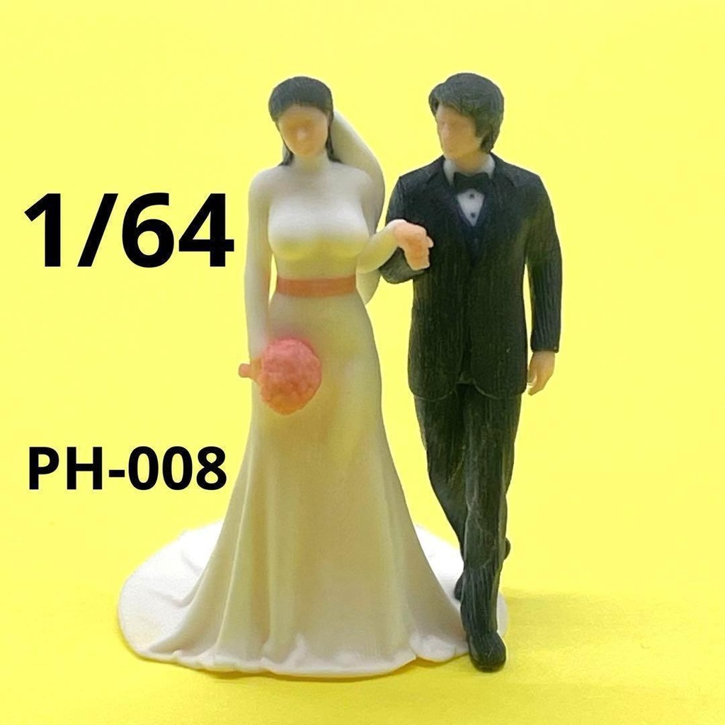 PH-008 1/64 ウエディング フィギュア 結婚式 ウエディングドレス ジオラマ ミニカーに ミニチュア ミニチュアイメージ 3D人物