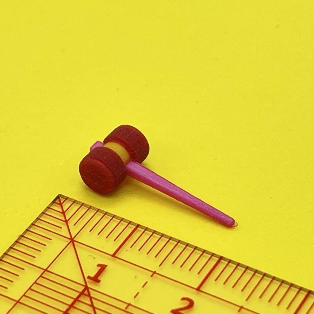 1/18 ピコピコハンマー ミニチュア 3D ドールハウスに フィギュアに ミニチュアイメージ