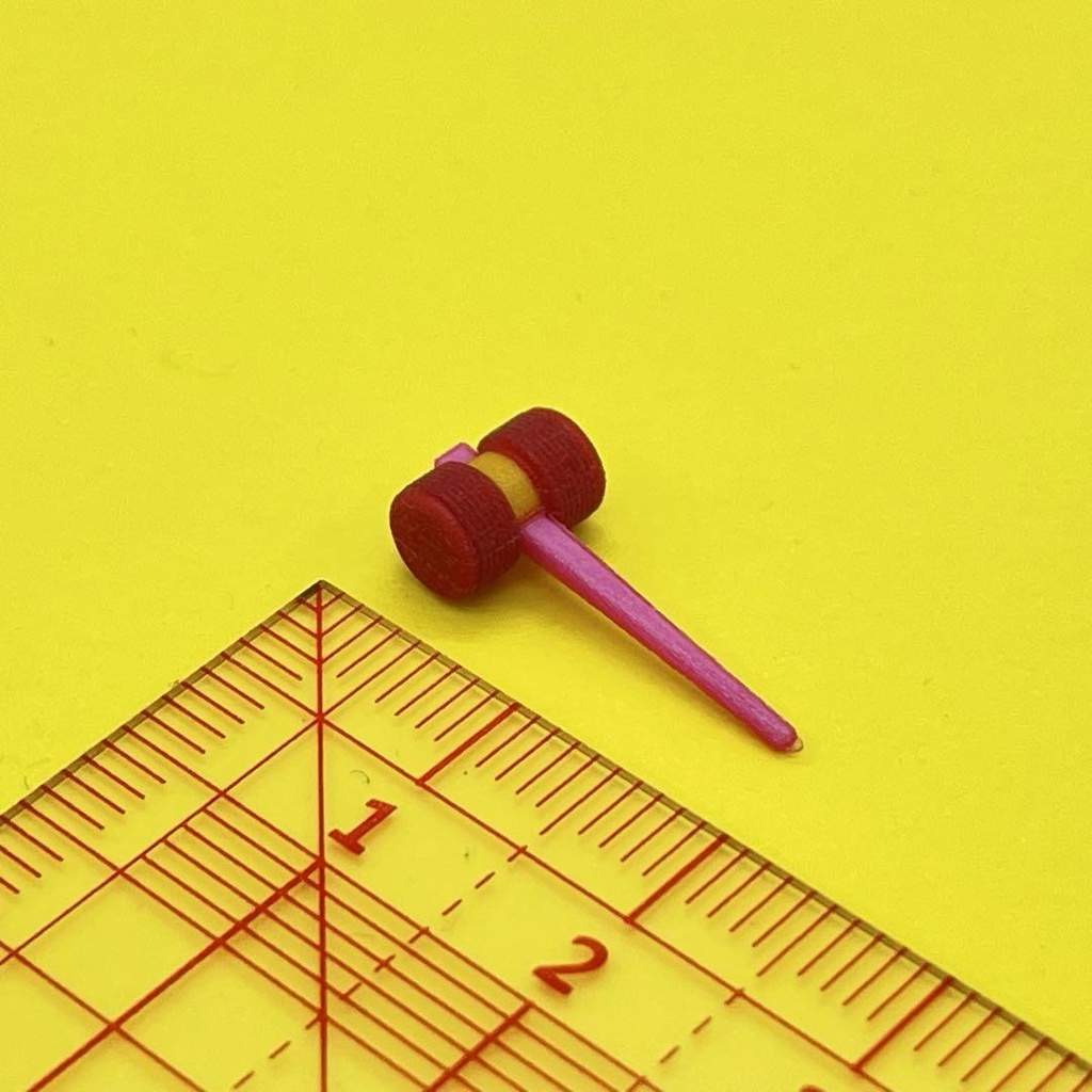 1/18 ピコピコハンマー ミニチュア 3D ドールハウスに フィギュアに ミニチュアイメージ