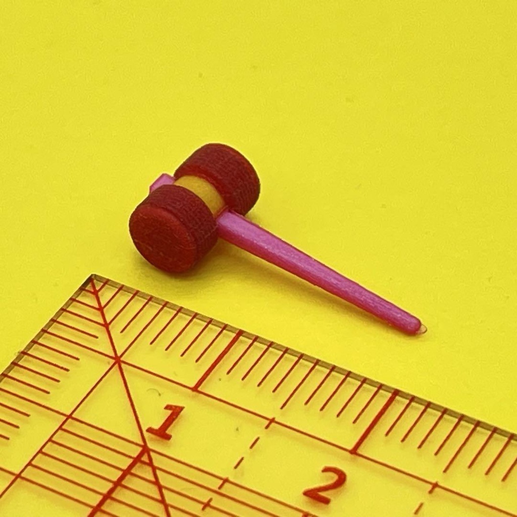 1/18 ピコピコハンマー ミニチュア 3D ドールハウスに フィギュアに ミニチュアイメージ