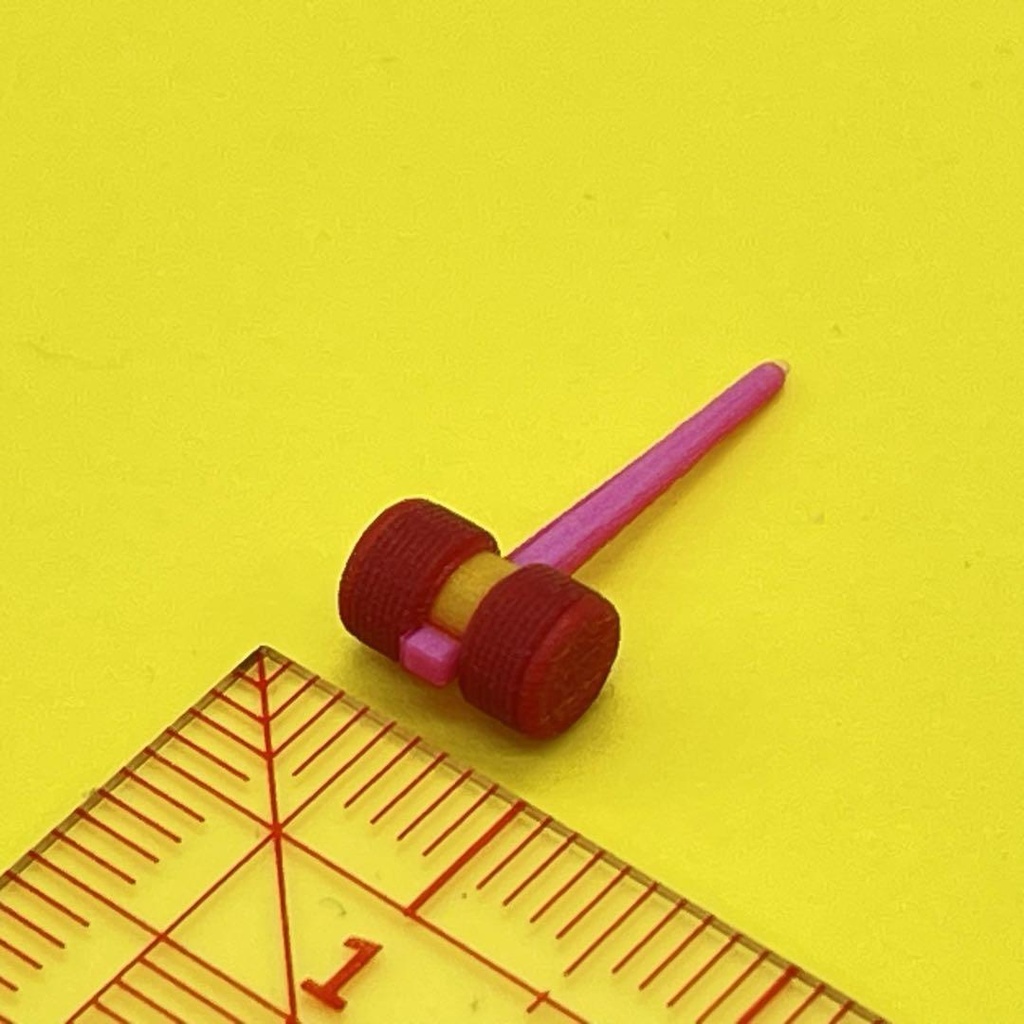 1/18 ピコピコハンマー ミニチュア 3D ドールハウスに フィギュアに ミニチュアイメージ