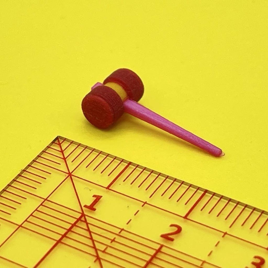 1/18 ピコピコハンマー ミニチュア 3D ドールハウスに フィギュアに ミニチュアイメージ