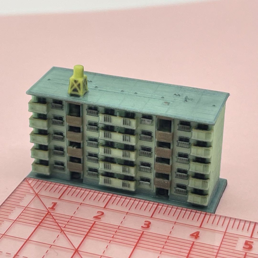 1/700 団地 建物 ミニチュア 建築模型住宅模型 ミニチュアイメージ 完成品