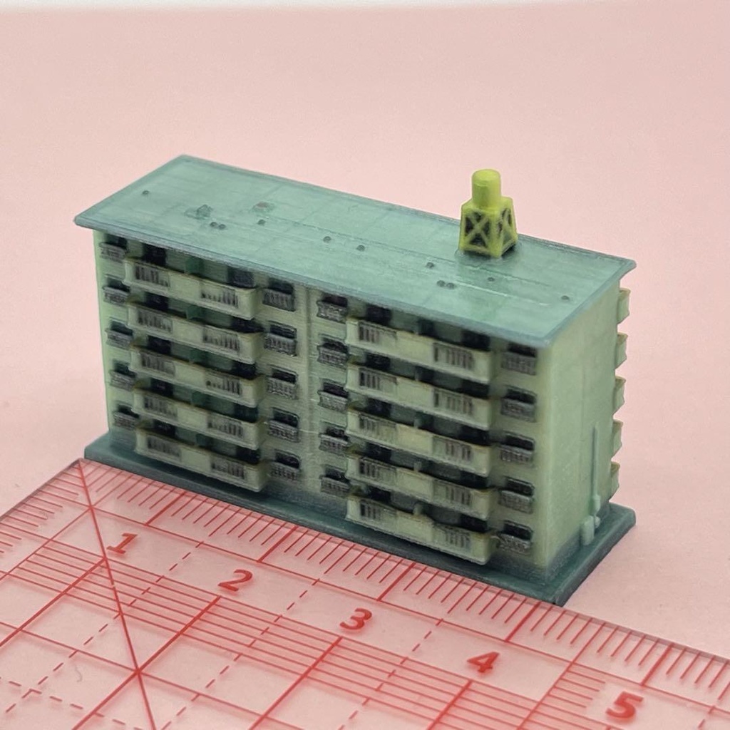 1/700 団地 建物 ミニチュア 建築模型住宅模型 ミニチュアイメージ 完成品