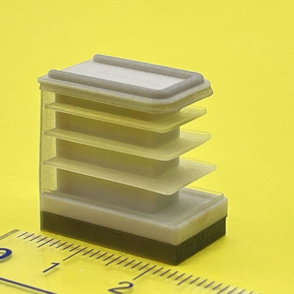 1/64 コンビニ デザート棚 ミニチュア フィギュアに ジオラマ 住宅模型 ミニカーに 3D ミニチュアイメージ 什器 完成品