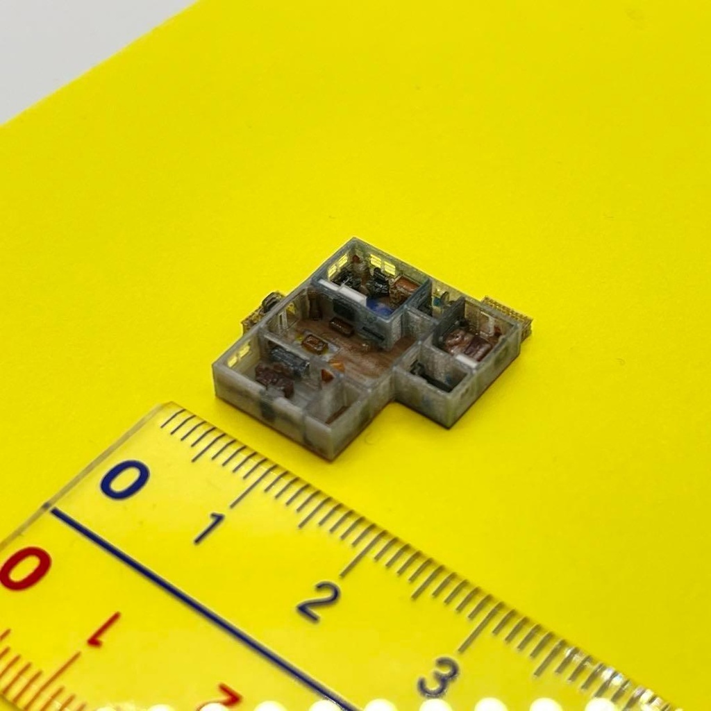 1/700 マンション ミニチュア ドールハウス 完成品 住宅模型 ジオラマ 3D ミニチュアイメージ