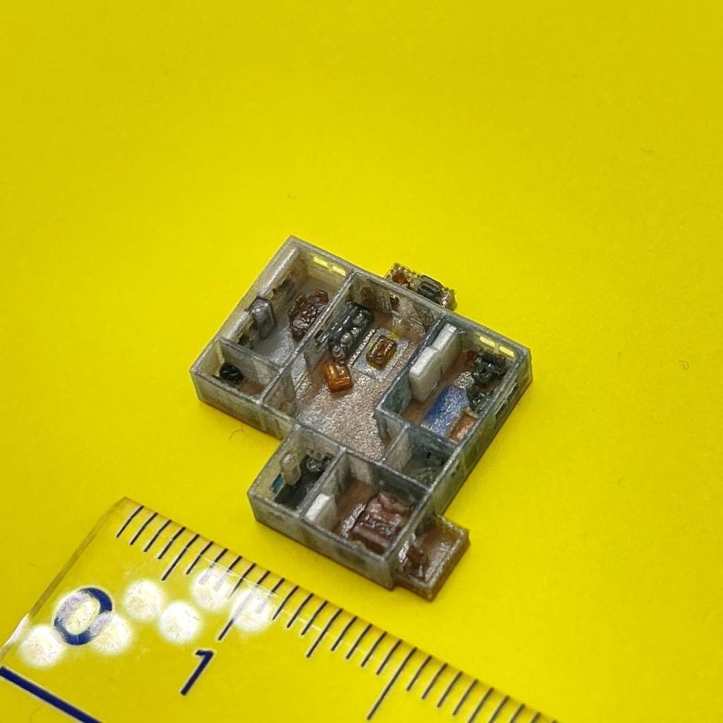 1/700 マンション ミニチュア ドールハウス 完成品 住宅模型 ジオラマ 3D ミニチュアイメージ