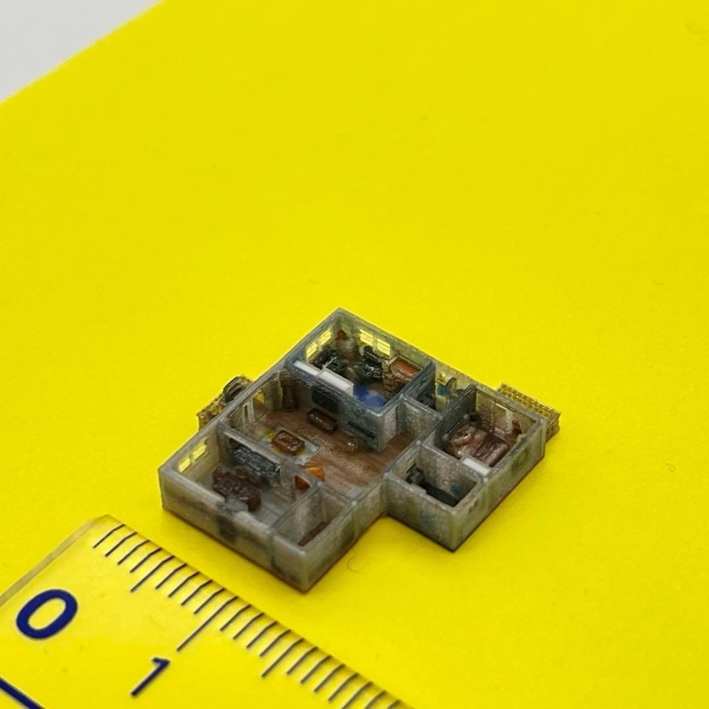 1/700 マンション ミニチュア ドールハウス 完成品 住宅模型 ジオラマ 3D ミニチュアイメージ