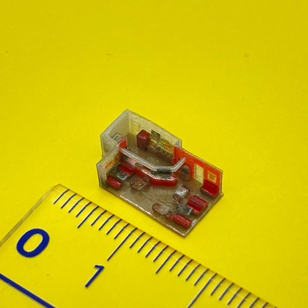 1/700 ダイナー ミニチュア ジオラマ 住宅模型 完成品 ドールハウス ミニチュアイメージ 3D