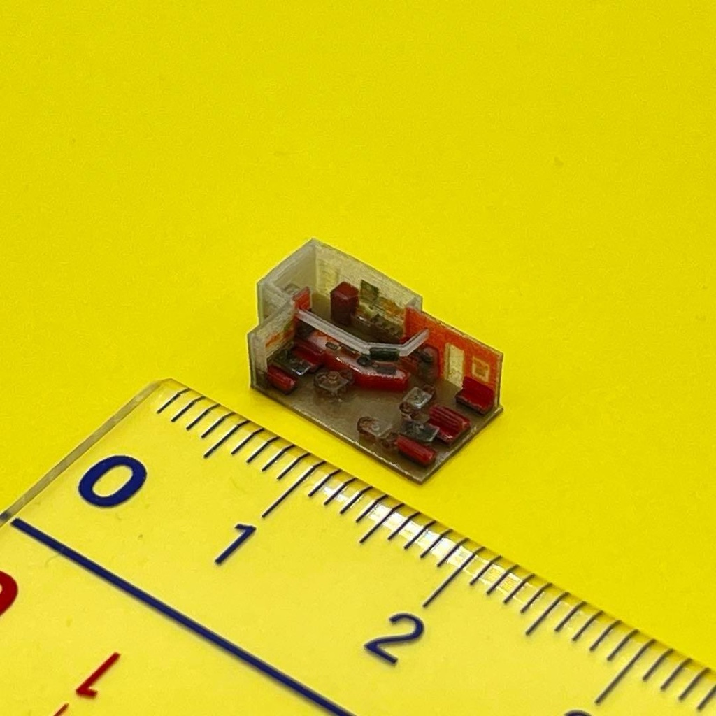 1/700 ダイナー ミニチュア ジオラマ 住宅模型 完成品 ドールハウス ミニチュアイメージ 3D